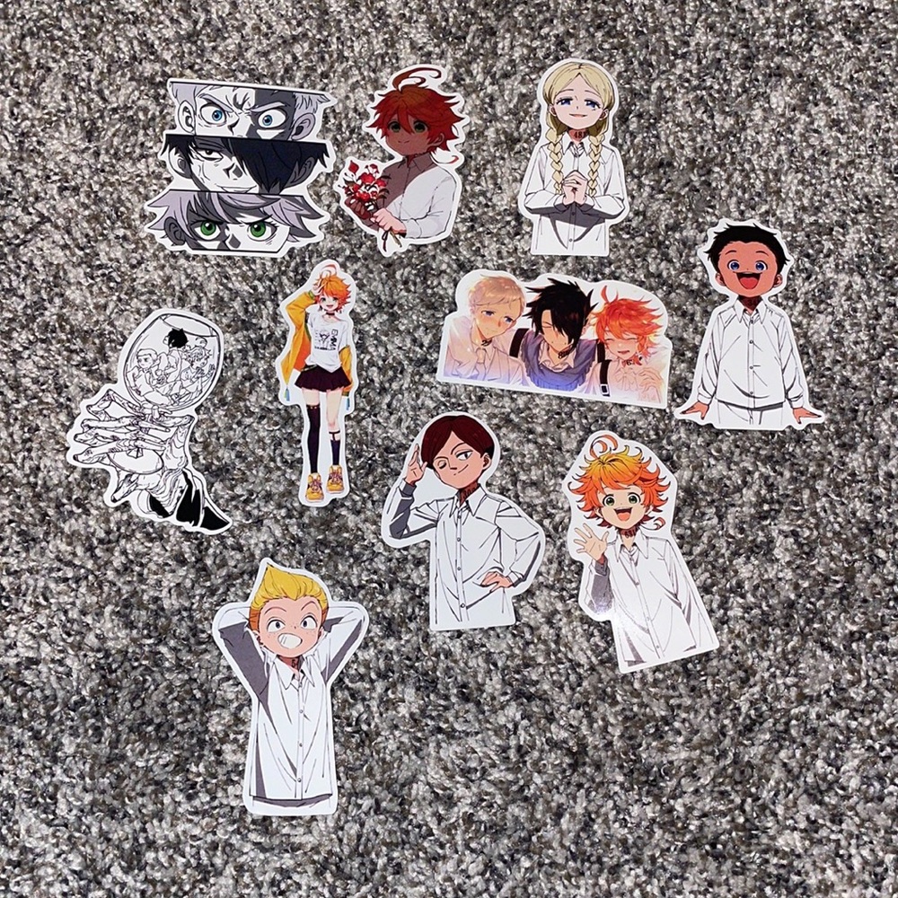 50pc The Promised Neverland Sticker Pack Anime Gift Japan Show Cartoon Emma Ray - Picture 4 of 6